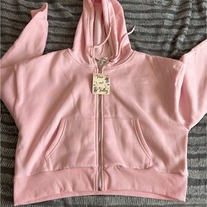 Pink Zip-Up Hoodie